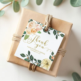 Floral Pumpkin Fall Brautparty Bevorzugung Tags Geschenkanhänger