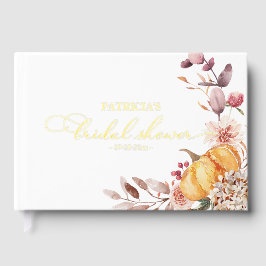 Floral Pumpkin Fall Brautparty Gästebuch