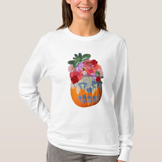 Floral Pumpkin Fotografic T - Shirt (Vorderseite)