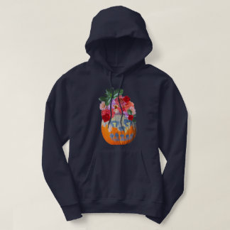 Floral Pumpkin Long Sleeve Sweater Hoodie