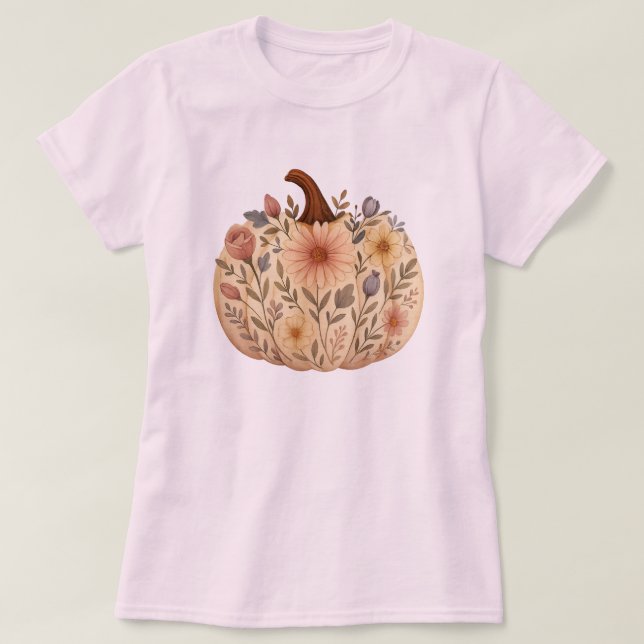 Floral Pumpkin T - Shirt (Design vorne)
