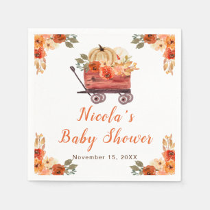 Floral Pumpkin Truck Kinderdusche Serviette