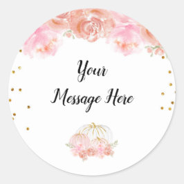 Floral Pumpkin Vielen Dank Sticker