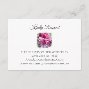 *~* Floral QR-Code Website AR1 Wedding RSVP Enclo Begleitkarte