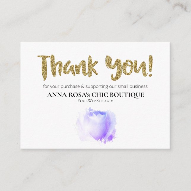 *~* Floral QR Logo ROSE DANKE Sie lesen AP8 Begleitkarte (Vorderseite)