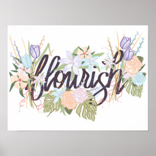 Floral Queen Vibes Poster