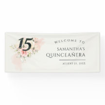 Floral Quinceanera Botanischer 15. Geburtstag