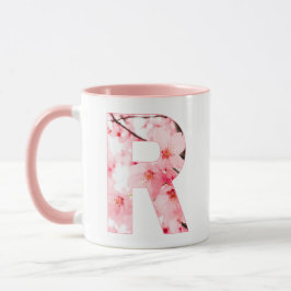 Floral R Initial Mug | Personalized Name & Traits Tasse