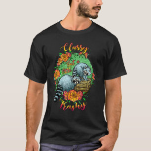 Floral Raccoon Klasse, aber ein wenig Trashy Racoo T-Shirt