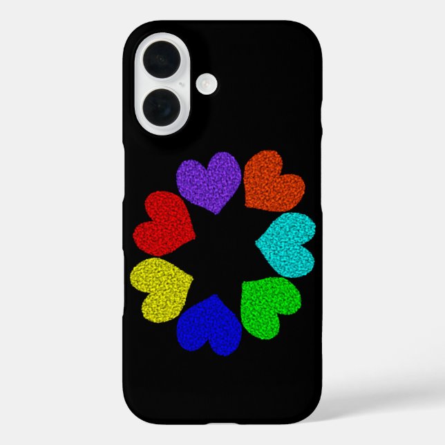 Floral Rainbow Liebe Hearts iPhone 5 Fall Case-Mate iPhone Hülle (Rückseite)