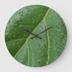 Floral Raindrops Wall Clock Große Wanduhr