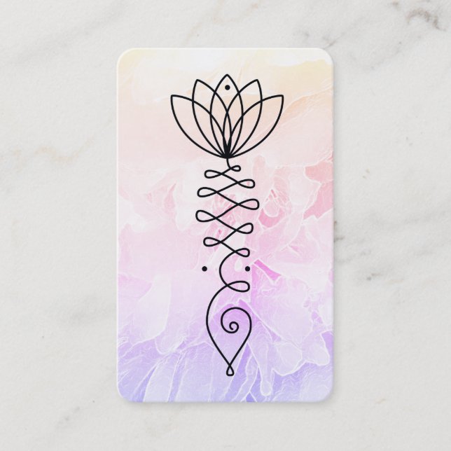 *~* Floral Reiki Yoga Herzerbst Blume Lotus Visitenkarte (Vorderseite)