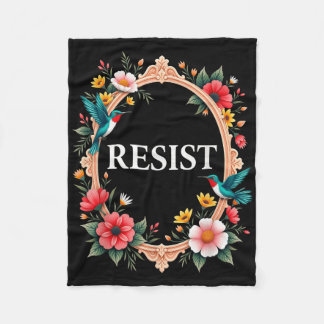 Floral Resist Trump _2 Fleecedecke