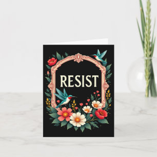 Floral Resist Trump Funny Anti-trump 2025 Karte
