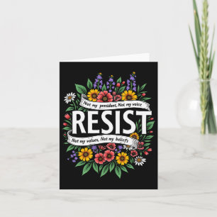 Floral Resist Trump nicht mein Präsident Karte