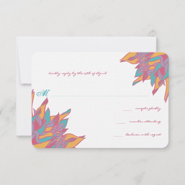 Floral Response Cards RSVP Karte (Vorderseite)