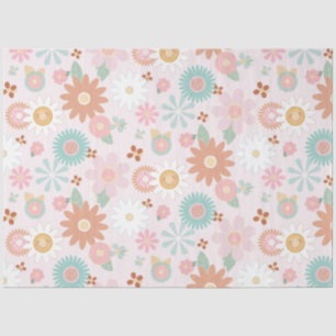 Floral Retro 60er 70er Hippie Daisy Blume Decoupag Seidenpapier
