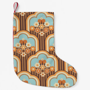 Floral Retro: 70er Wallpaper Revival Kleiner Weihnachtsstrumpf