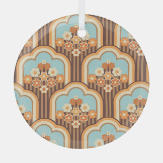 Floral Retro: 70er Wallpaper Revival Ornament Aus Glas
