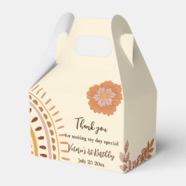 Floral Retro Groovy Geburtstagsparty Geschenkschachtel