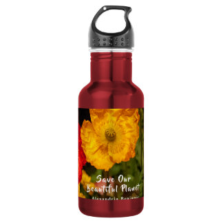 Floral Rette unsere Planet-Blume Natur personalisi Edelstahlflasche