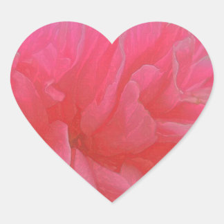 Floral Rhapsody in Magenta und Rot Herz-Aufkleber