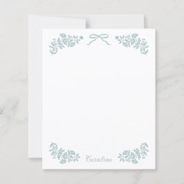 Floral Ribbon Stationary Paper
