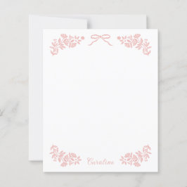 Floral Ribbon Stationary Paper