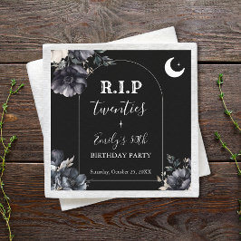 Floral RIP Twenties 30th Birthday Paper Napkin Serviette