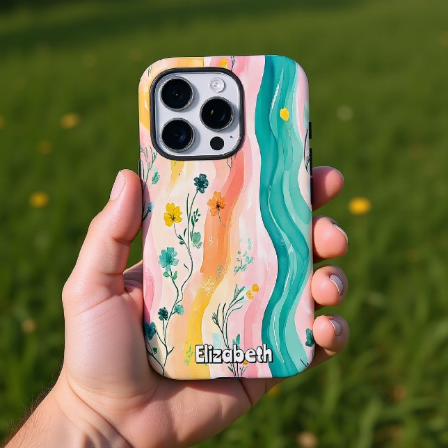 Floral River and Waves Case-Mate iPhone Hülle (Von Creator hochgeladen)