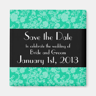 Floral Rokoko Wedding, speichern Sie den Datums-Ma Magnet