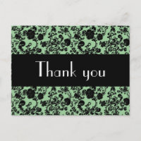 Floral Rokoko Wedding, vielen Dank Postcard