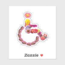 Floral Rollstuhl Decal