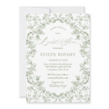 Floral Romance Chinoiserie Sage Brautparty