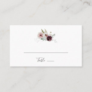 Floral Romance Flat Wedding Platzkarte