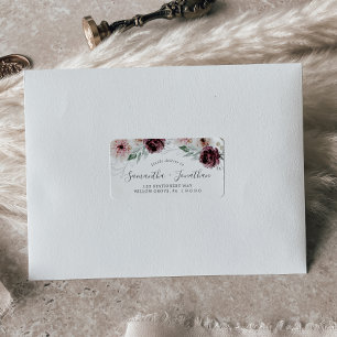 Floral Romance Wedding RSVP Adresslisten Adressaufkleber