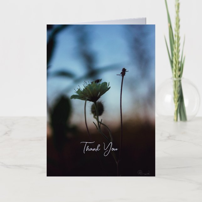 Floral Romantic Poem – Botanical Fantasy Thank You (Vorderseite)