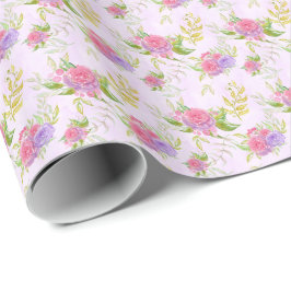 *~* Floral Romantische Rosa Blume Geschenkpapier
