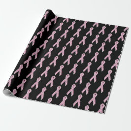 Floral rosa Brustkrebs Überleben Ribbon Geschenkpapier