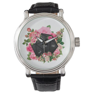 Floral Rose D20 Tabletop RPG Gaming Würfel Armbanduhr