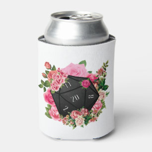 Floral Rose D20 Tabletop RPG Gaming Würfel Dosenkühler