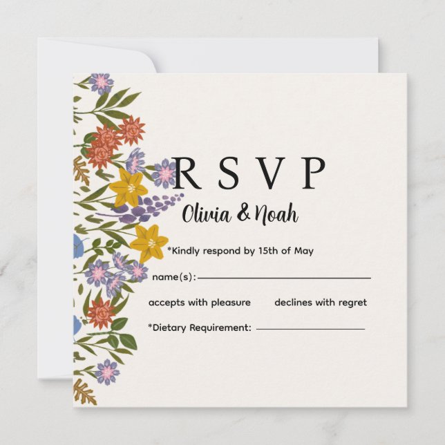 Floral RSVP Card  (Vorderseite)