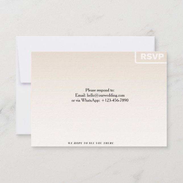 Floral RSVP Card | Custom Wedding Reply Card (Rückseite)