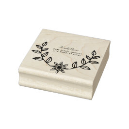 Floral Rubber Stamp Gummistempel
