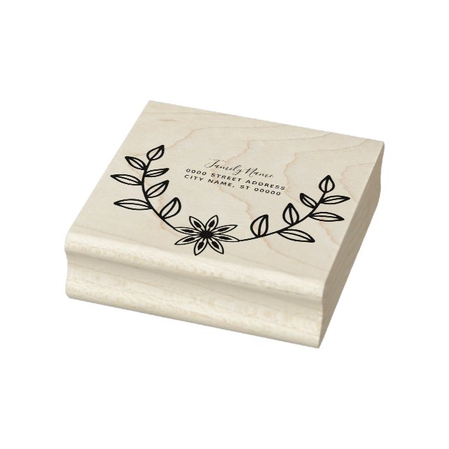 Floral Rubber Stamp Gummistempel (Stempel)