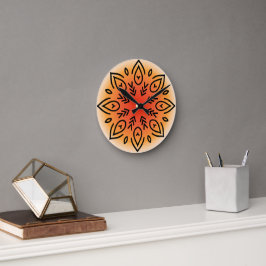 floral runde wanduhr