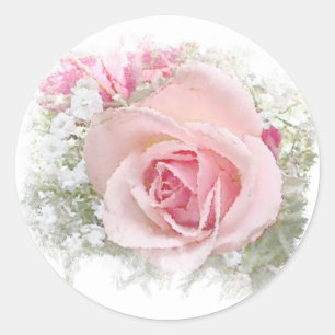 floral runder aufkleber