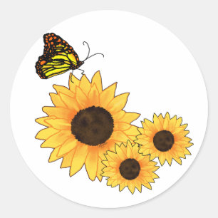 floral runder aufkleber