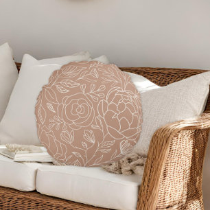 floral rundes kissen