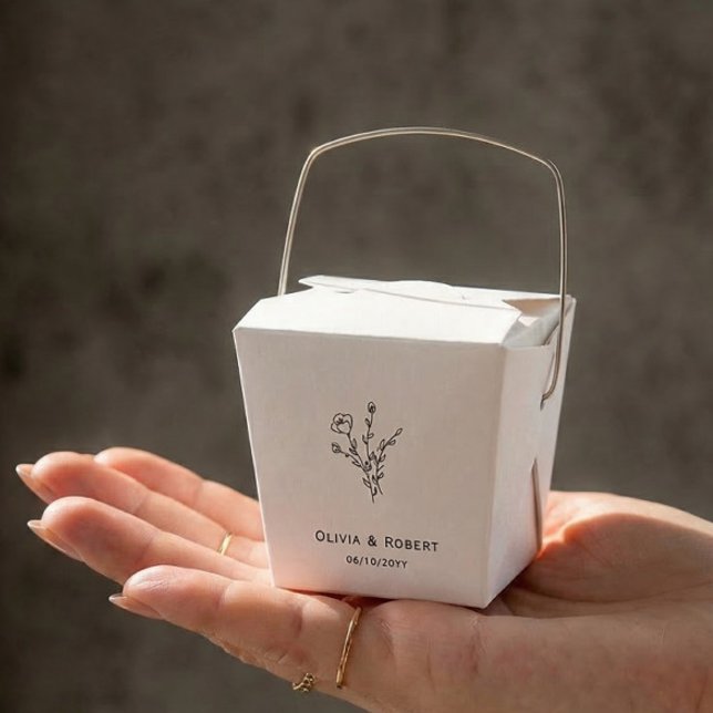 Floral Rustic einfache Hochzeit Geschenkschachtel (Von Creator hochgeladen)